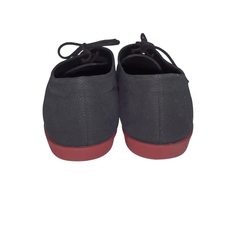 The Row Minimalist Black Cotton Canvas Sneakers Size 10